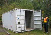 Delivery of the shipping container